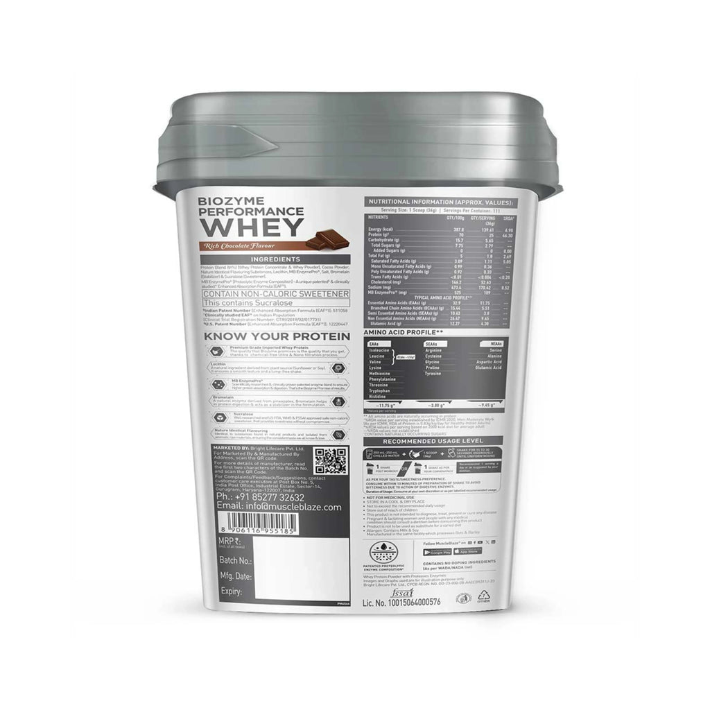 MuscleBlaze Biozyme Performance Whey Protein