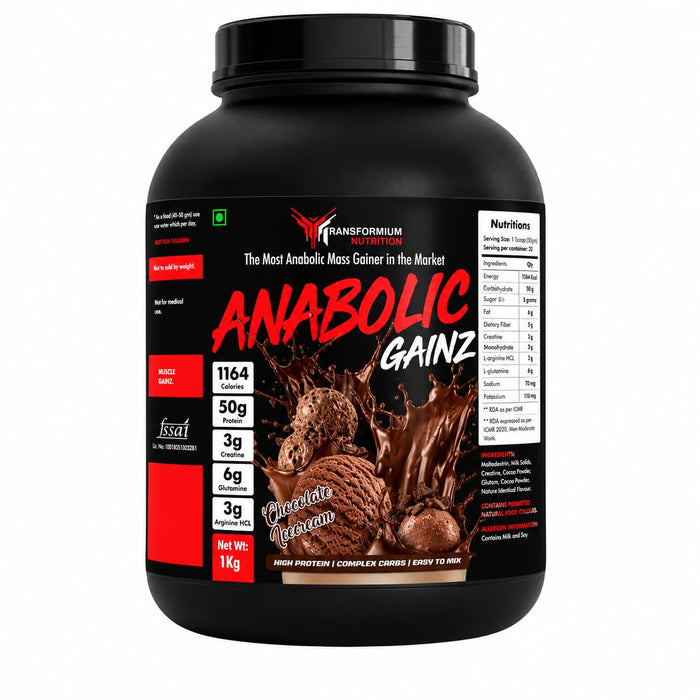 Transformium Nutrition Anabolic Gainz mass gainer supplement