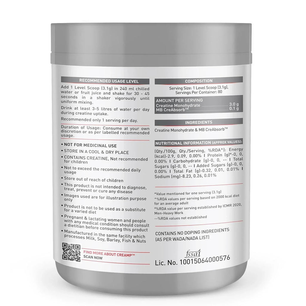 MuscleBlaze Creatine Monohydrate CreAMP