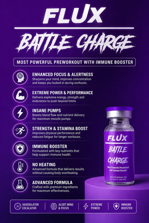 FLUX Battle Charge – Pre-Workout & Immune Booster (20ml Multidose Vial)