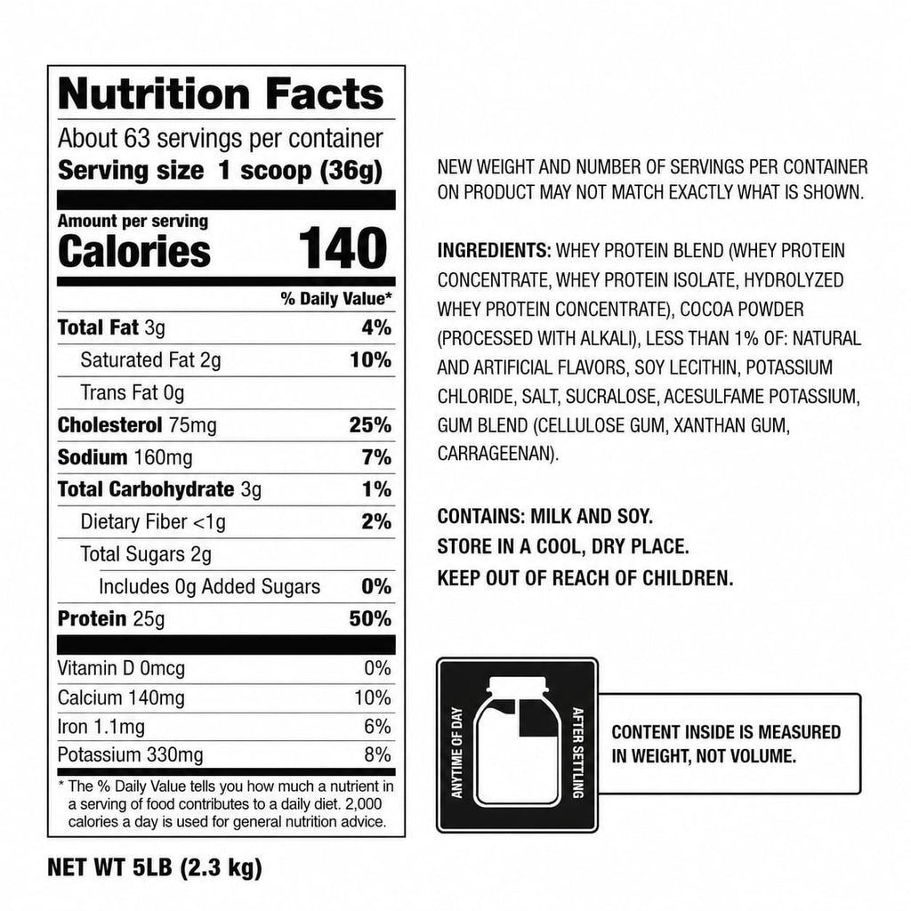 Dymatize Elite 100% Whey Protein Powder – 5 lbs (2.3 kg / 63 Servings)