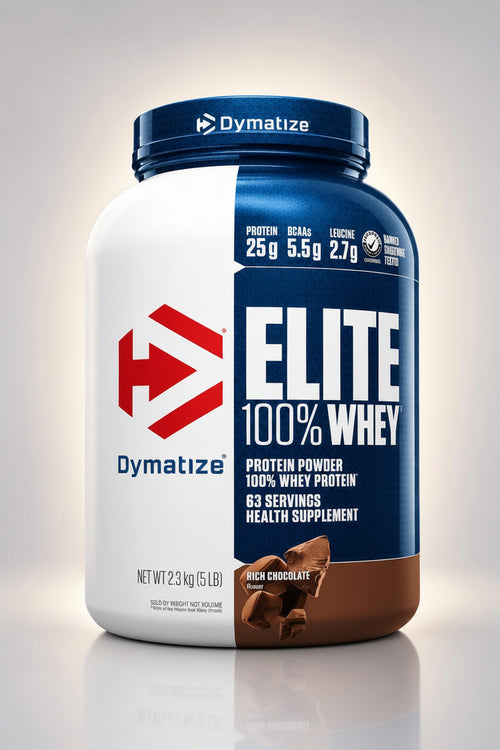 Dymatize Elite 100% Whey Protein Powder – 5 lbs (2.3 kg / 63 Servings)