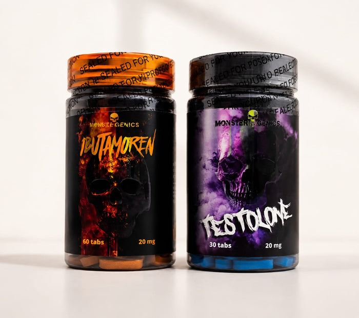 Monster Genics Performance Stack – Ibutamoren (20mg, 60 Tabs) + Testolone (20mg, 30 Tabs) Combo
