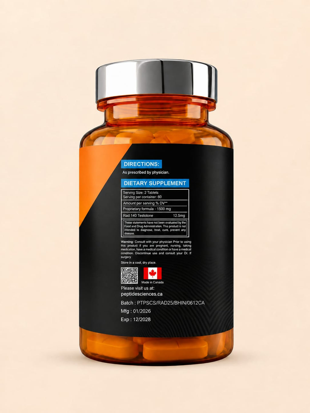 Peptide Sciences Canada - RAD140 Testolone 12.5mg (Professional Series)