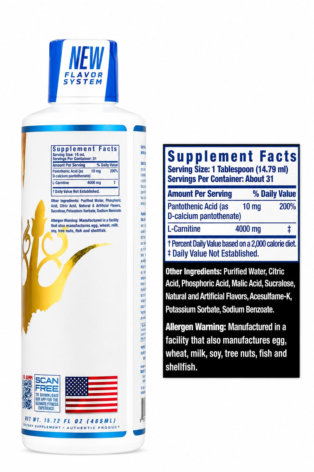 Ronnie Coleman Signature Series (RC) L-Carnitine XS 4000 Liquid