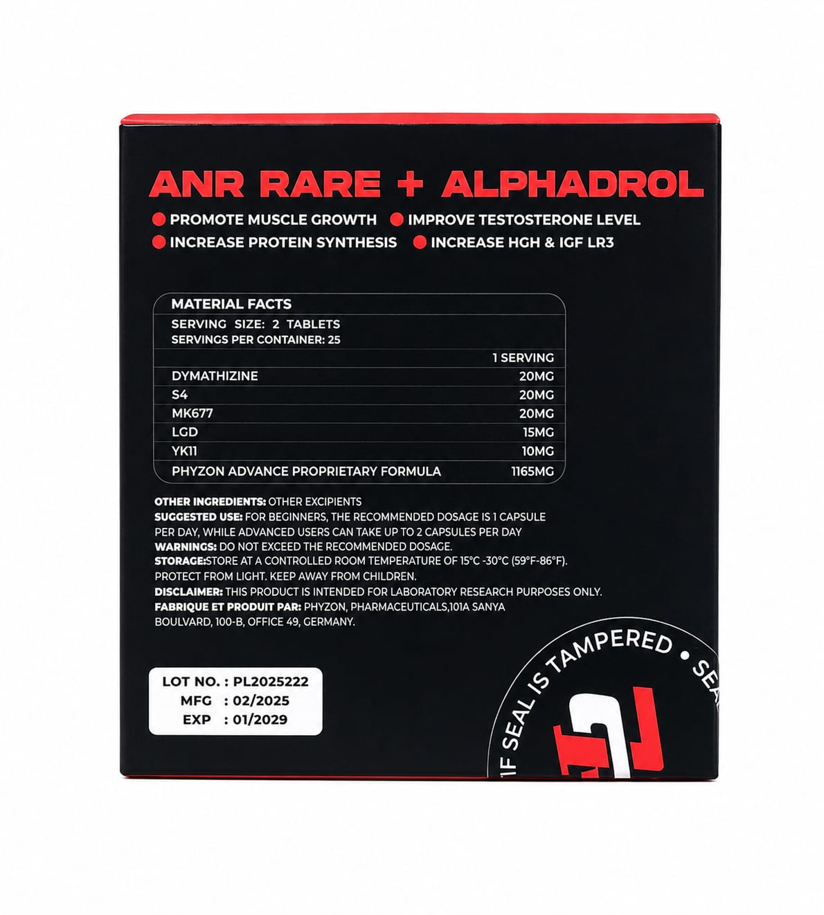 Phyzon Labz ANR RARE + ALPHADROL